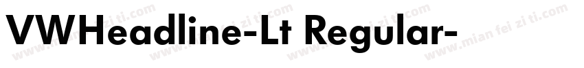VWHeadline-Lt Regular字体转换
